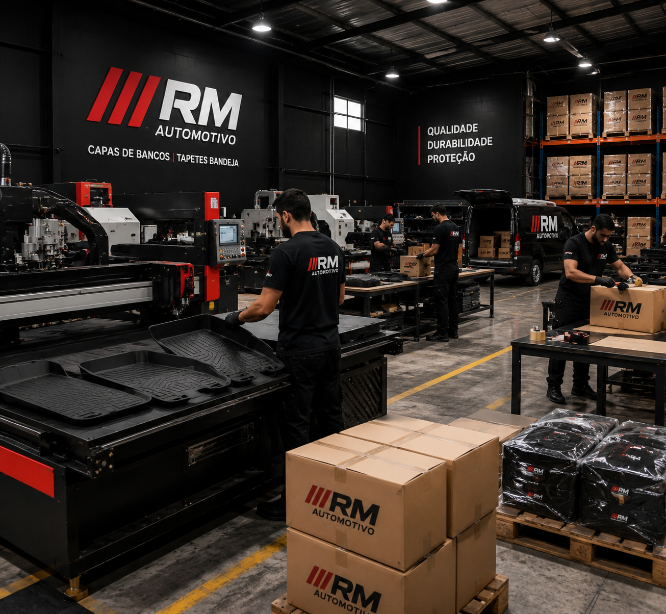 Interior da fábrica RM Automotivo